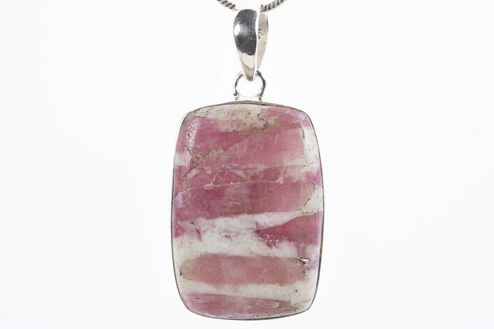 Pink Tourmaline (Rubellite) and Quartz Pendant (Necklace) #305042